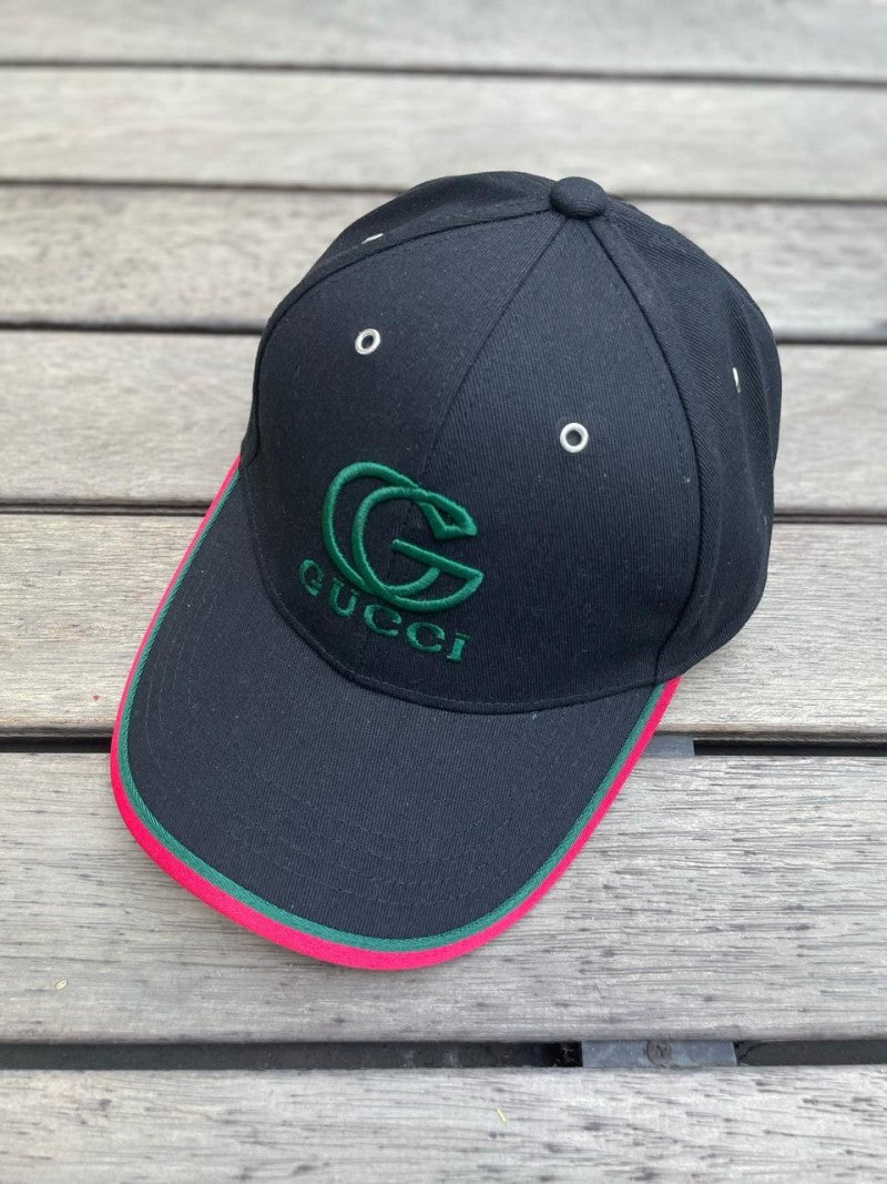 Gucci_canvas_black_and_green_big_gg_logo_premium_Unisex_Cap_(With_Box)_536