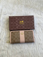Coach_127_Ap-Pink_Long_Zippy_Wallet_With_OriginalBox