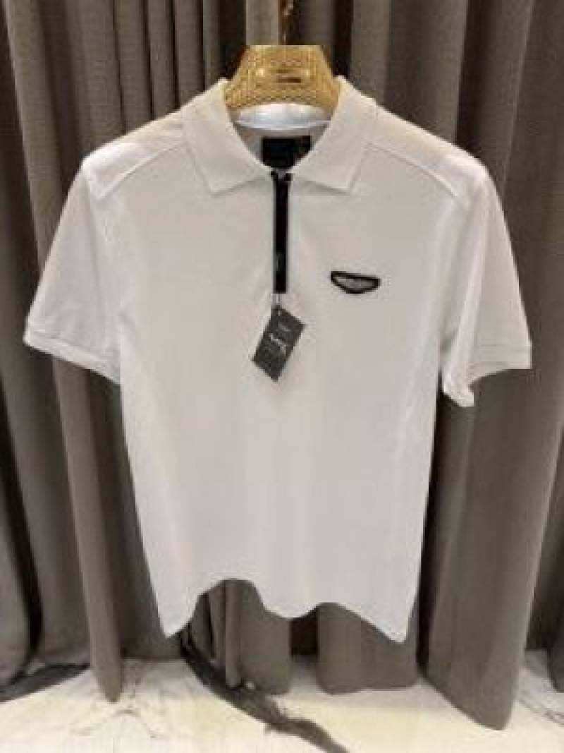 Hacke_t imported Polo tshirt white