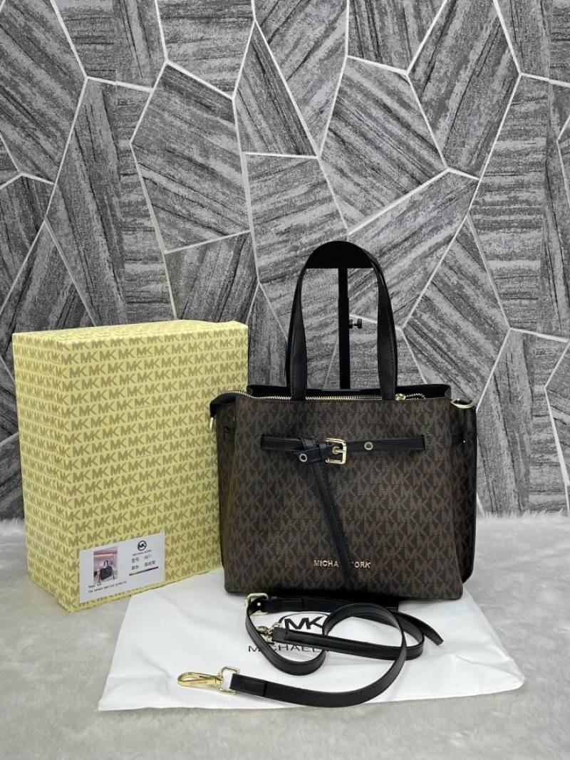 Michael Kors_Emilia_Coffee_Black_Handbag_Medium_With_OriginalBox_Premium