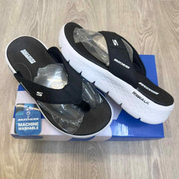 Skechers Go Walk Comfort Premium Black White Simplex