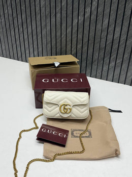 Gucci GG Mini Marmont White Highend Quality With DoubleBoxPacking
