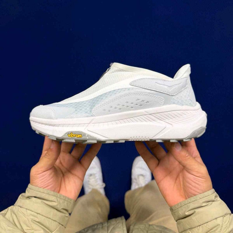 Hoka Project Transport White Cosmic Grey