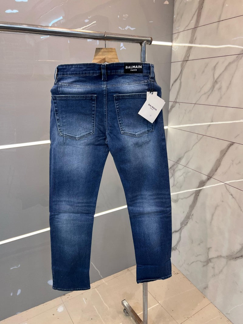 Balmain Premium Straight Fit Denim Blue 856