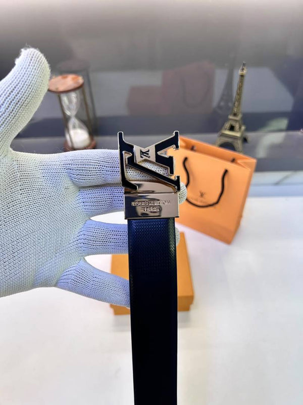 Lv_Vuittion Black Golden Reversible Belt Fa 783