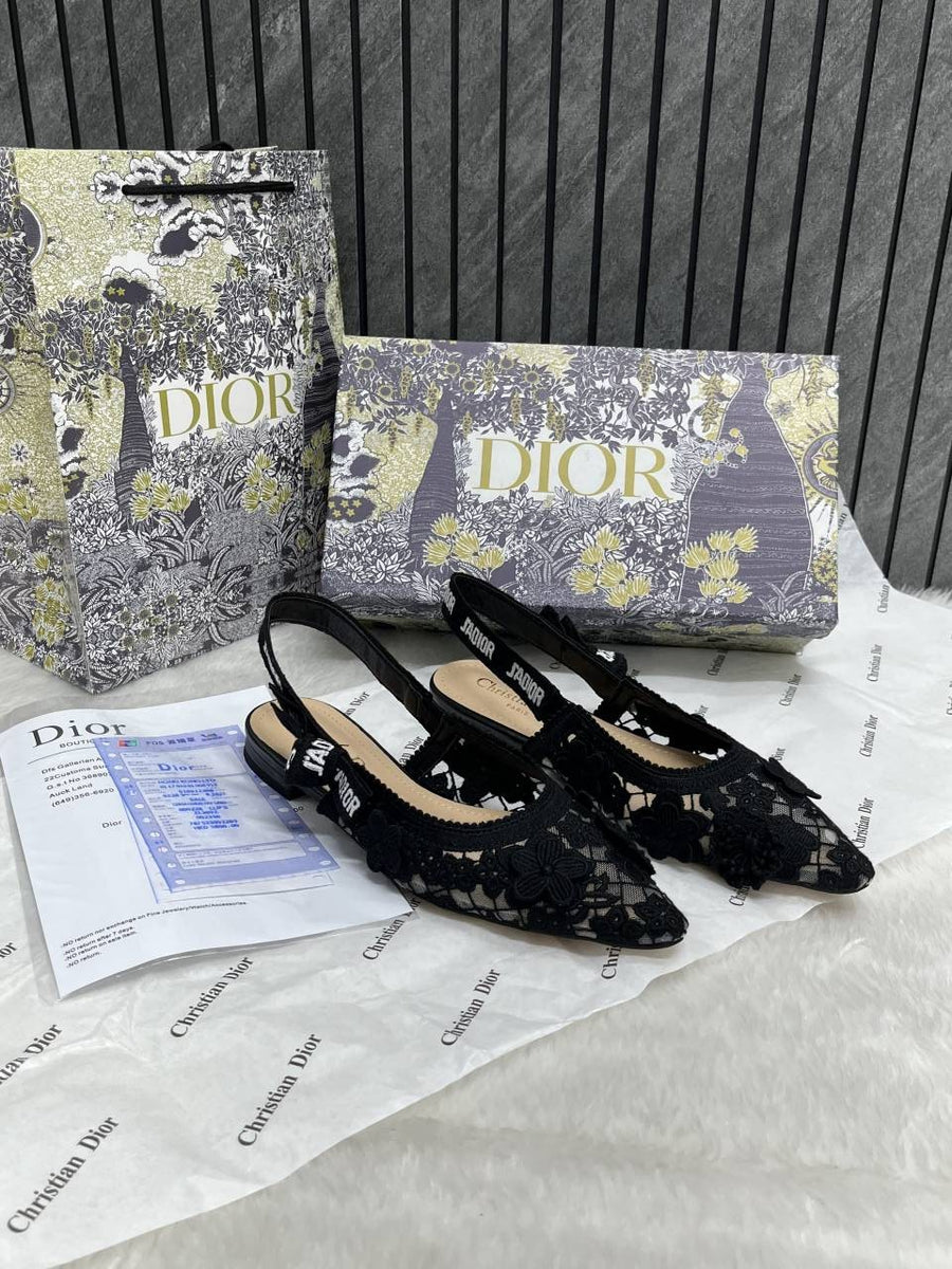 Dior_JAdiyor_Slingback_Transparent_Mesh_Black_Diyor_Embroidery_Flat_With_OG_Box_Dust_Bag_&_Carry_Bag