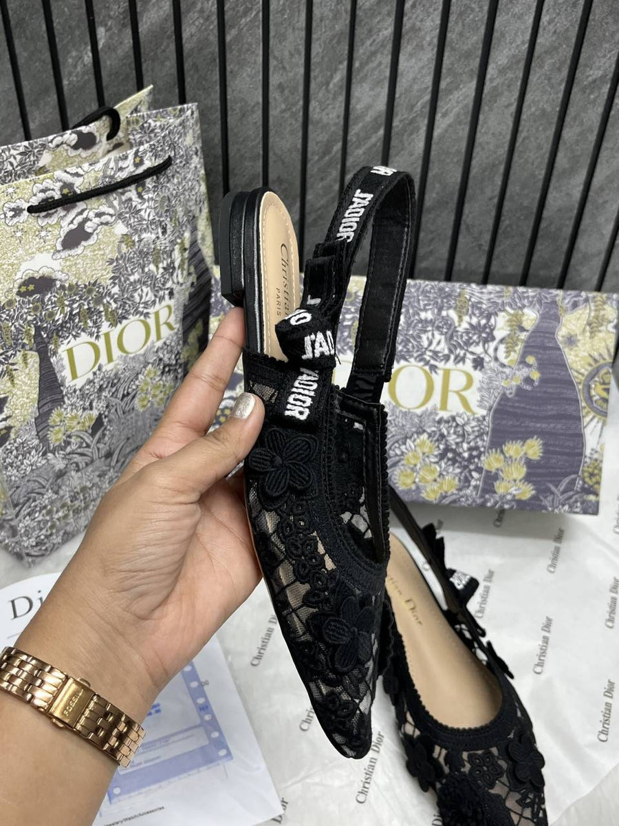 Dior_JAdiyor_Slingback_Transparent_Mesh_Black_Diyor_Embroidery_Flat_With_OG_Box_Dust_Bag_&_Carry_Bag