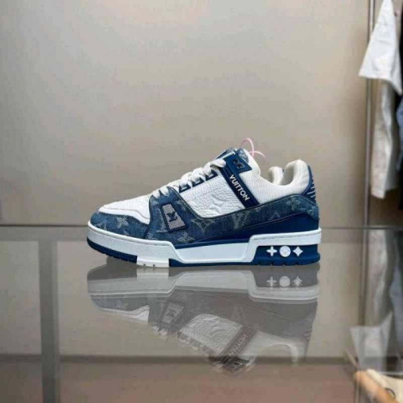 Louiiss Vuittonn Lvv Trainer Denim Blue With All Accessoriess sale