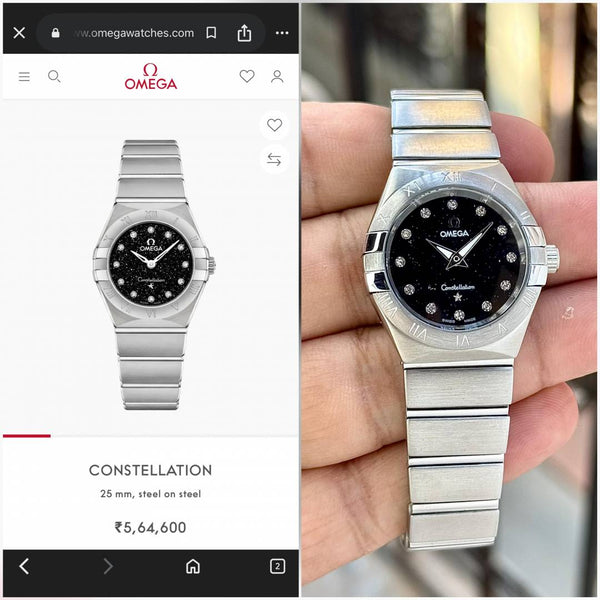 Omega Constellation silver Black