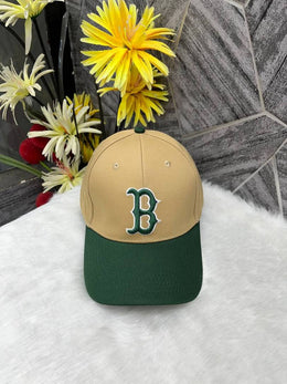 Boston New Era Dual Tone Olive Green And Beige Premium Unisex Cap With Safety Box
