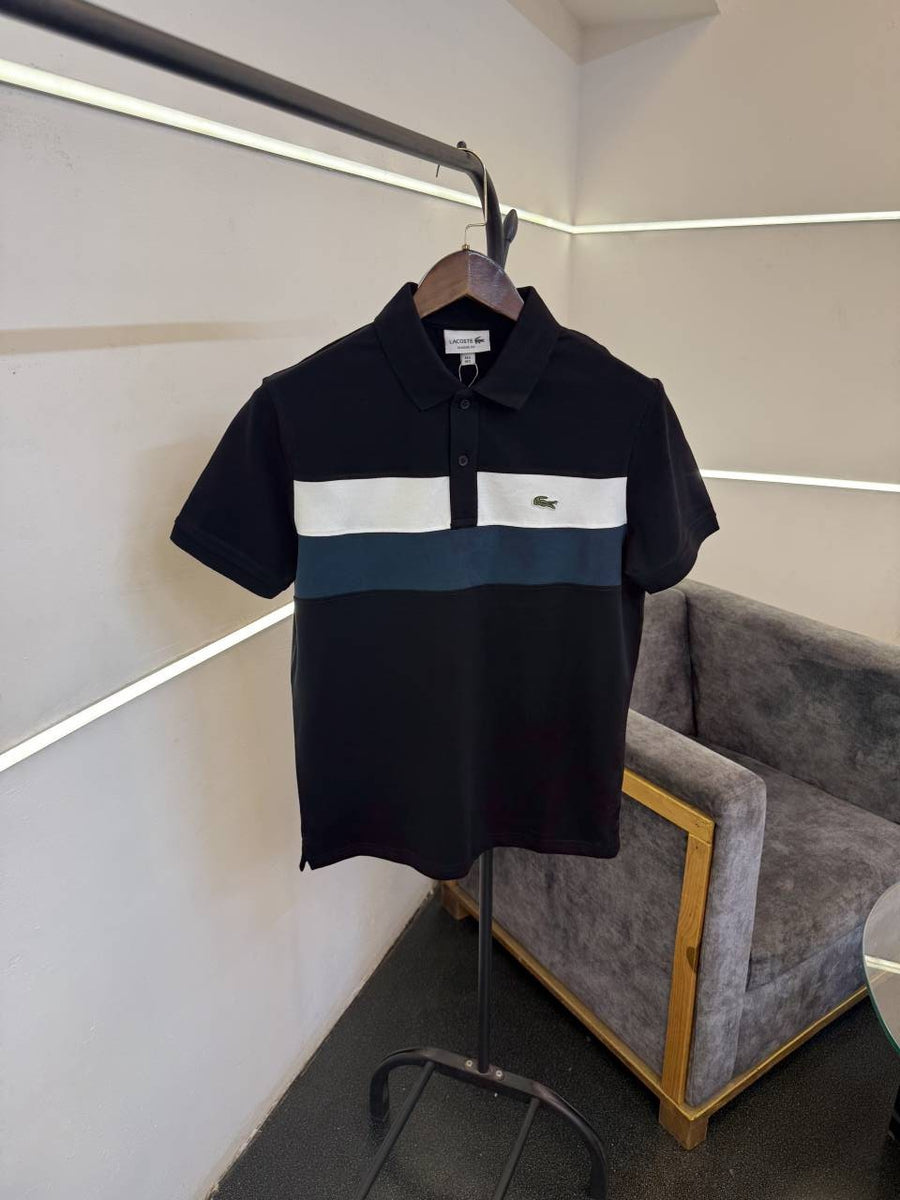 Lacoste imported polo tshirt black