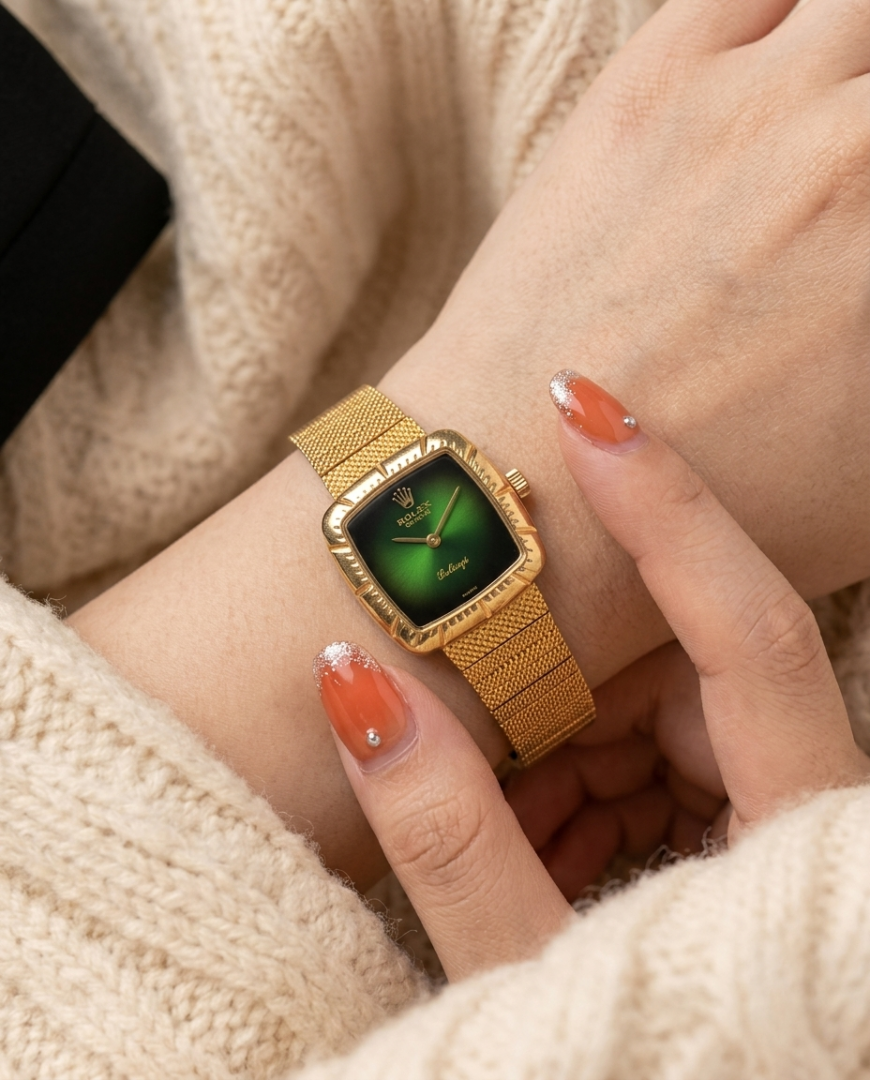 Rolex Cellini Gold Green
