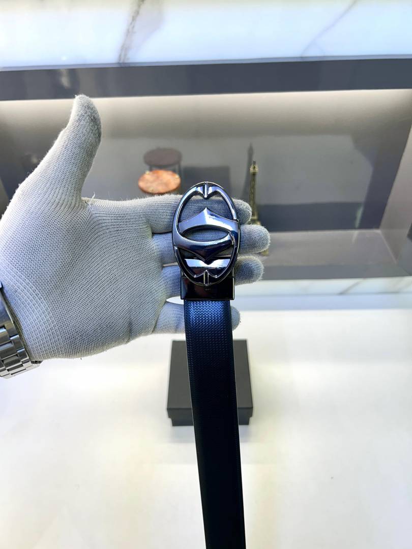 Cartier Black Glossy Belt Fa 420