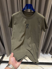 On Cloud Olive Green Premium Round Neck Tshirt