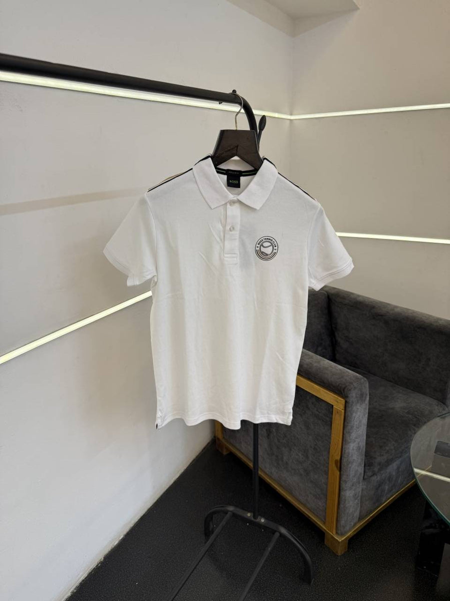Hugo bos imported quality polo tshirt white