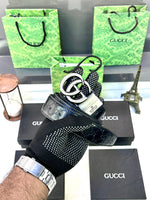 Gucci Reversible Belt Silver Fa 28