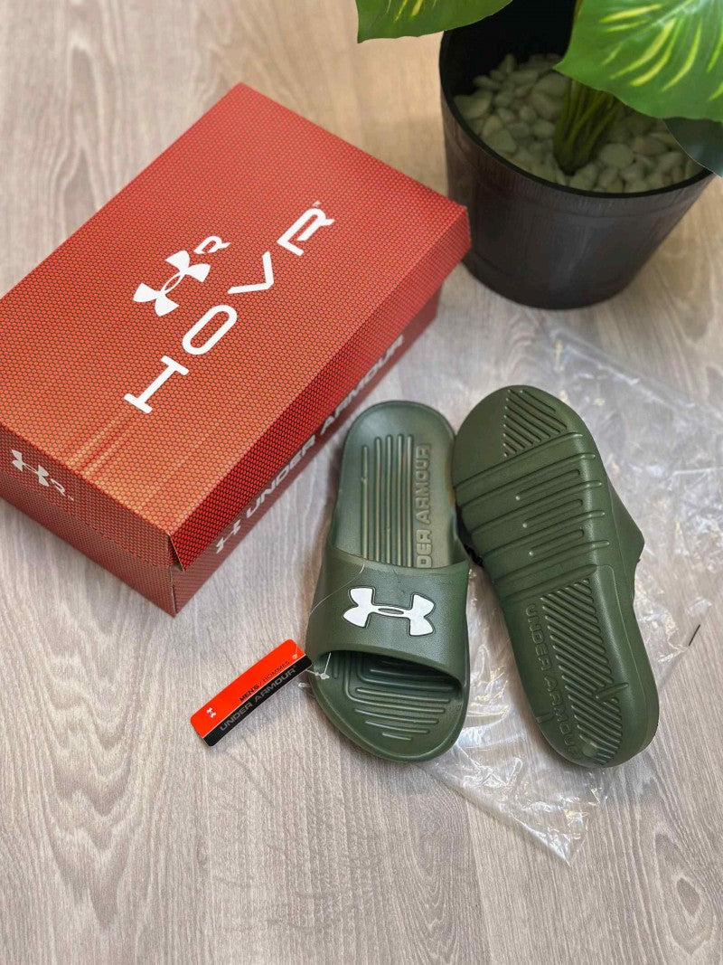 Under Armor Core PTH Green Slides