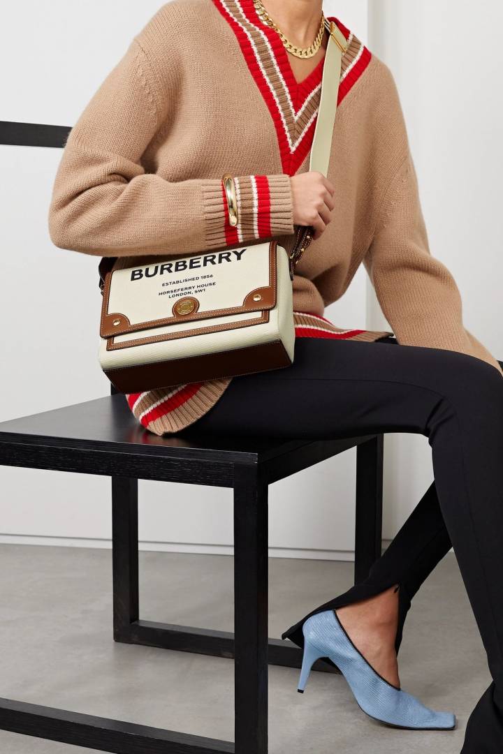 Burberyy CB Horseferry Printed Canvas Crossbody Bag With OriginalBox Carry & DustCover