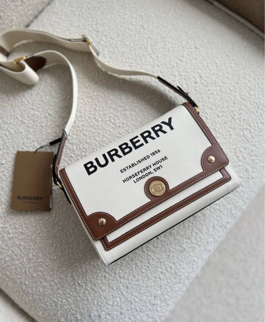 Burberyy CB Horseferry Printed Canvas Crossbody Bag With OriginalBox Carry & DustCover