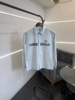Casablanca premium boxy fit full sleeves shirt Sky blue