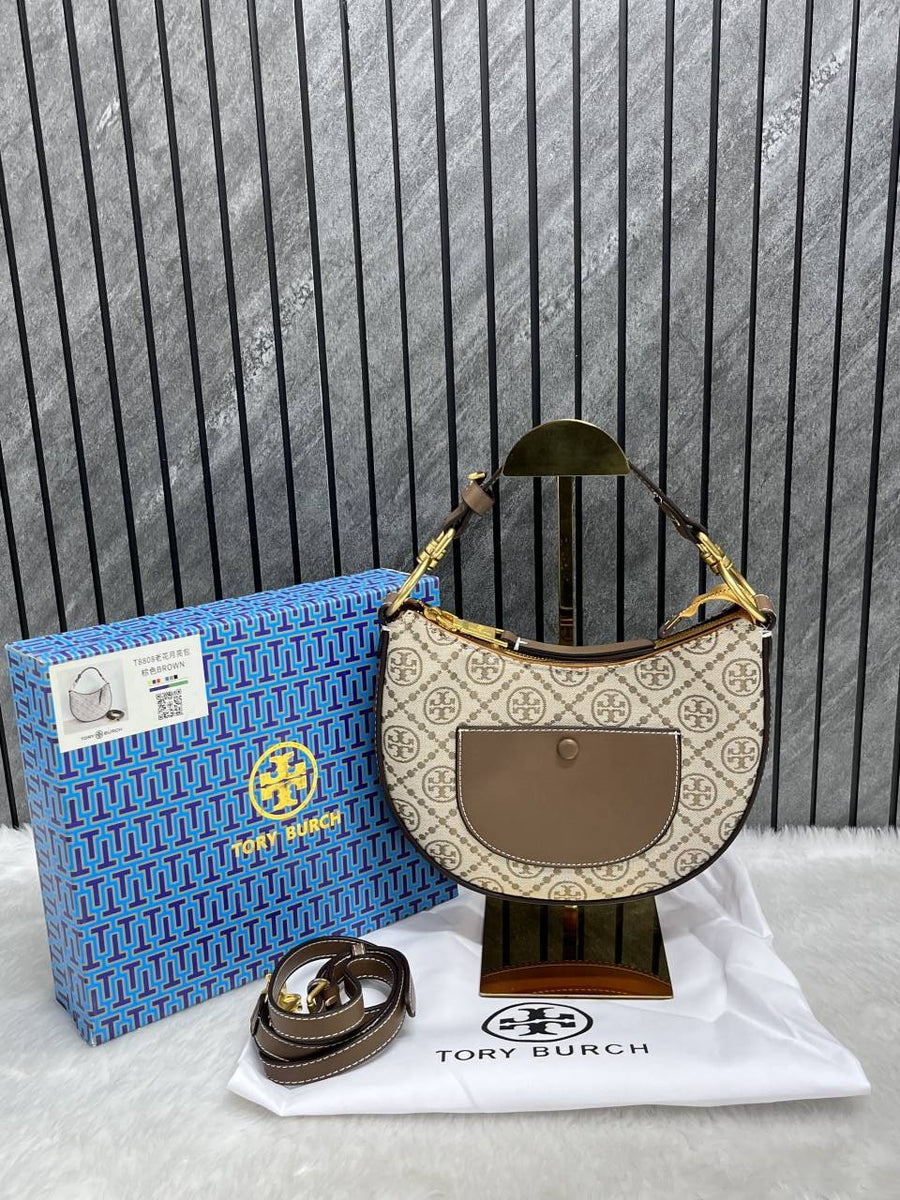 Tori Burch_Jacquard_Cresent_Slingbag_With_OriginalBox