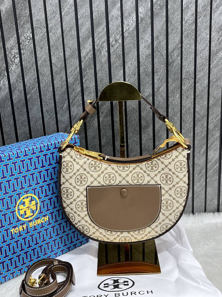 Tori Burch_Jacquard_Cresent_Slingbag_With_OriginalBox