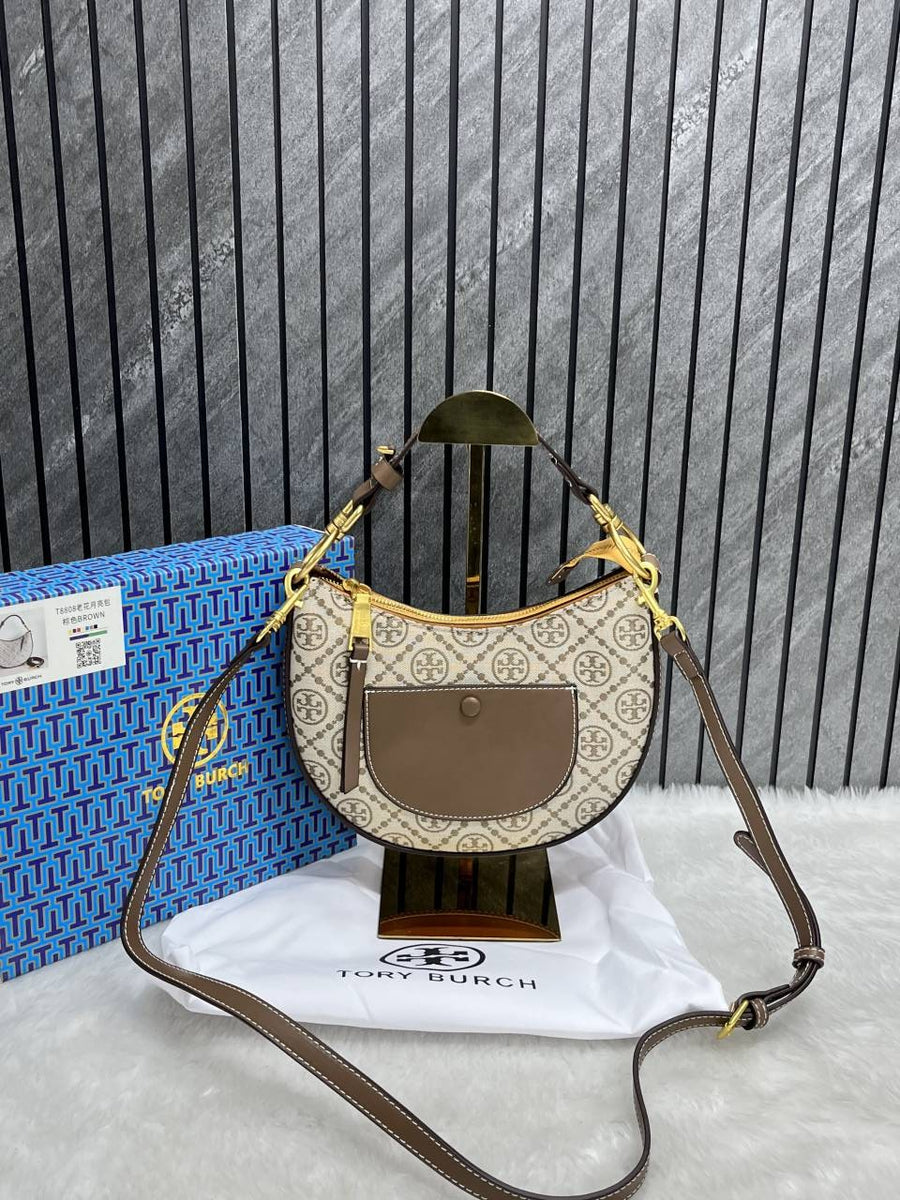 Tori Burch_Jacquard_Cresent_Slingbag_With_OriginalBox