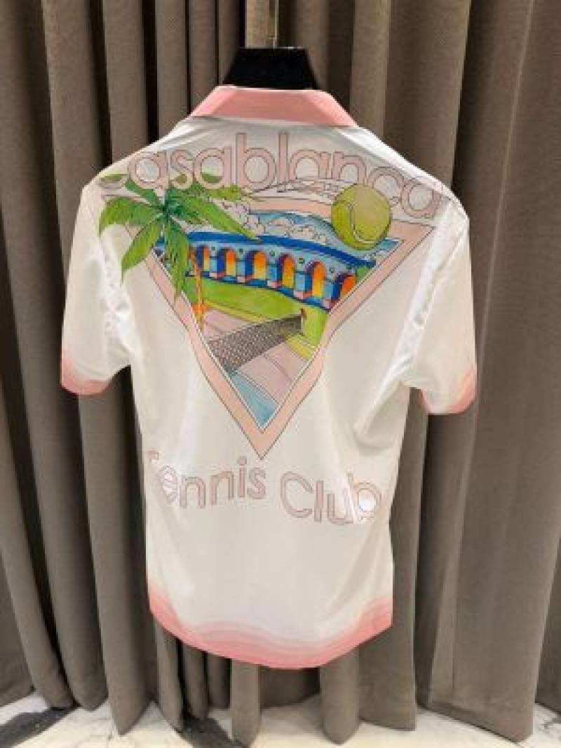 Casablanca Japanese Lycra Half Sleeves Shirt Pink