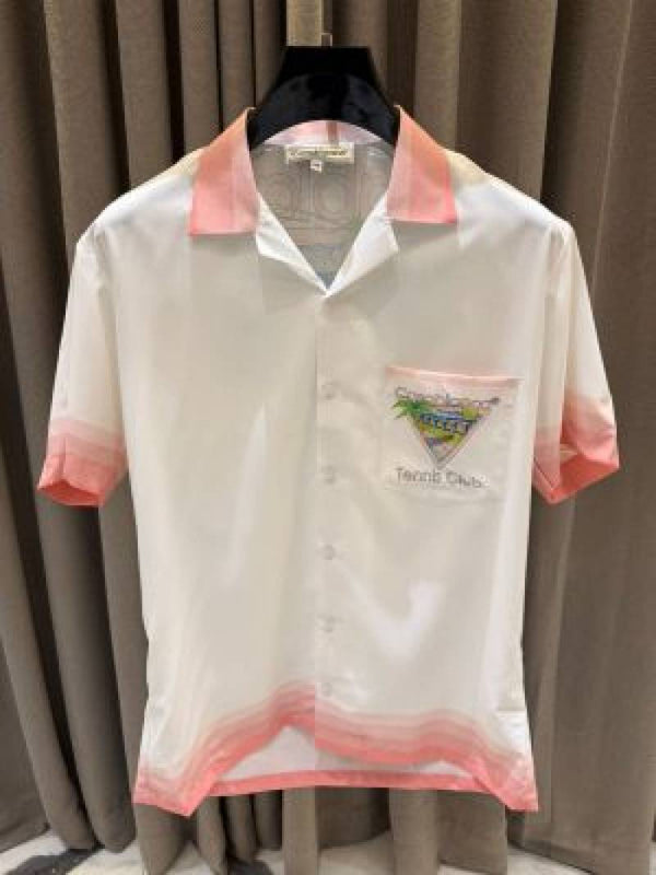 Casablanca Japanese Lycra Half Sleeves Shirt Pink