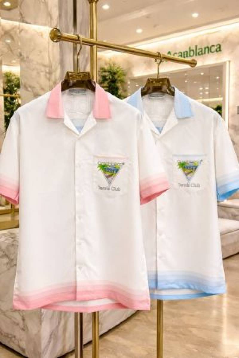 Casablanca Japanese Lycra Half Sleeves Shirt Pink