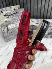Dior_jadiyor_slingback_Flats_flower_Mesh_For_Women_With_Original_Box_And_Carry_Bag