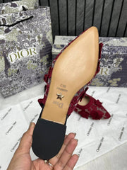 Dior_jadiyor_slingback_Flats_flower_Mesh_For_Women_With_Original_Box_And_Carry_Bag