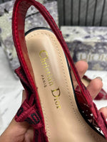 Dior_jadiyor_slingback_Flats_flower_Mesh_For_Women_With_Original_Box_And_Carry_Bag