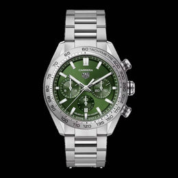 Tag Heuer Carrera Sport Chronograph 44mm silver green