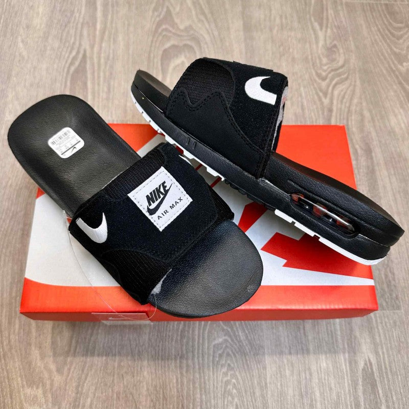 Nike Airmax 1 Premium Black White Flip-Flop