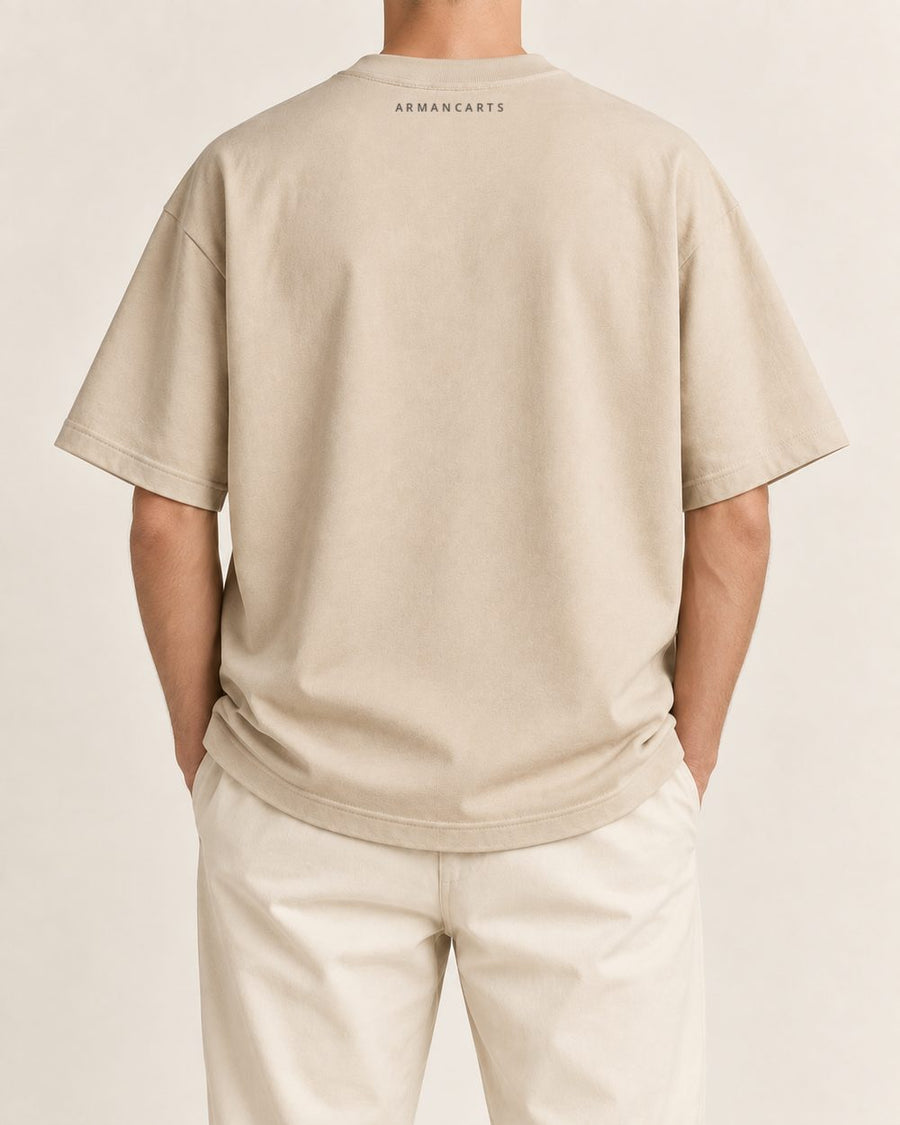 Desert Line Oversized Graphic Tee model back