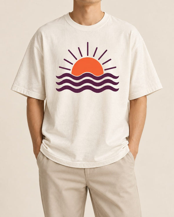 Dusk Wave Oversized Graphic Tee