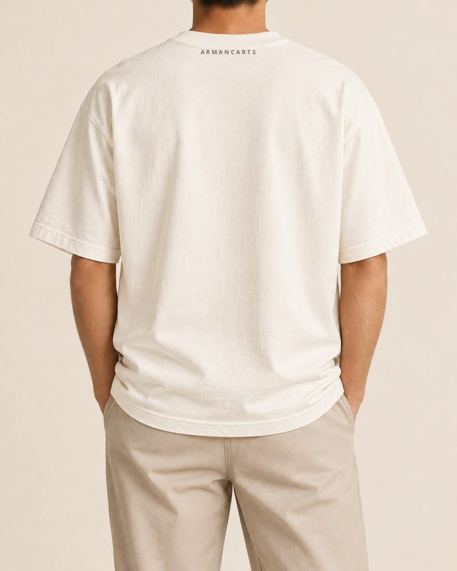 Dusk Wave Oversized Graphic Tee model back