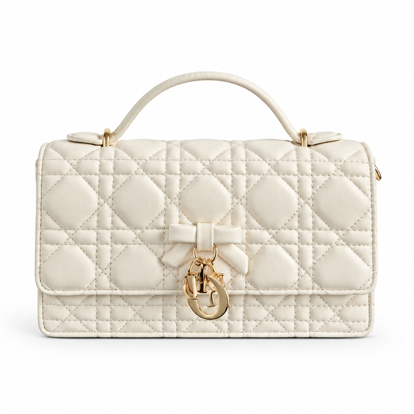 Dior Cannage Small Top Handle Bag With Original Box & DustCover
