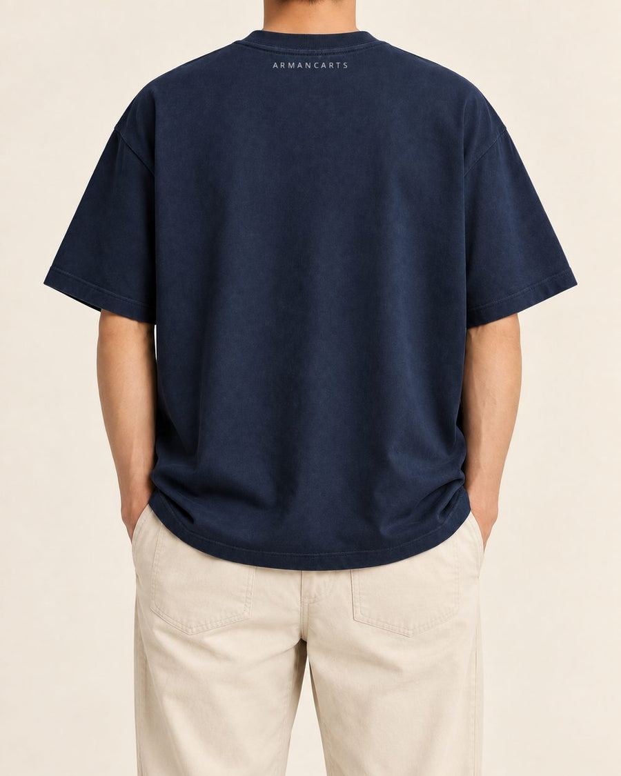 Paper Planes Oversized Graphic Tee model back